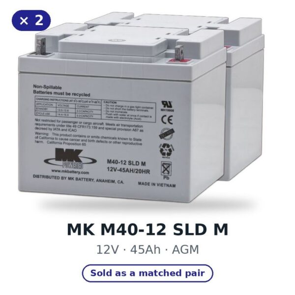 Pride Victory Platinum Replacement Battery Pair